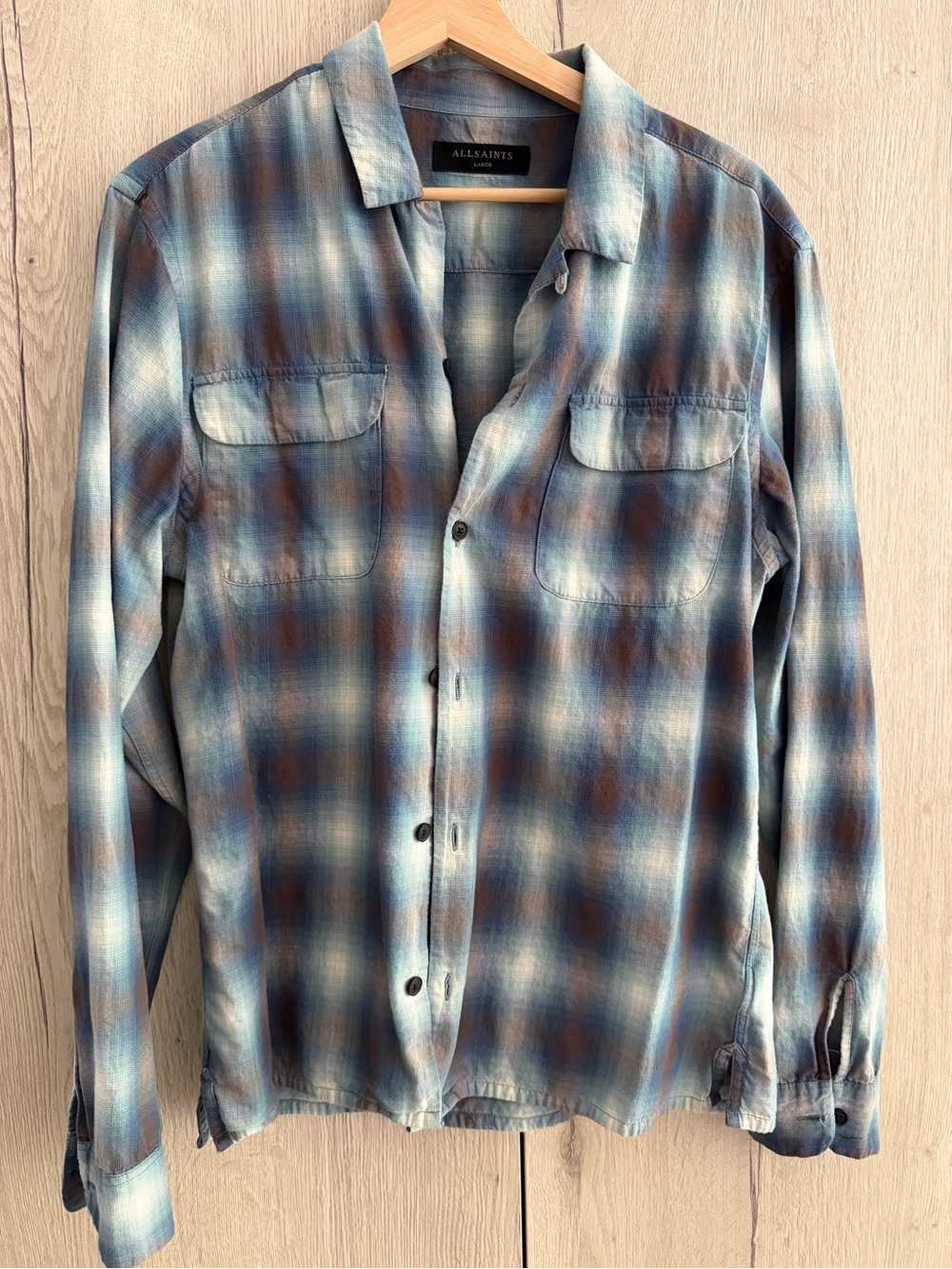 All Saints Men's Leinkauf long sleeve shirt